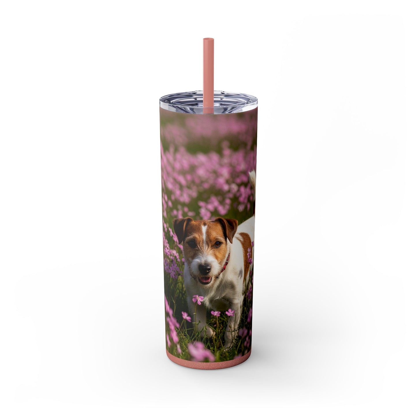 Parson Russell Terrier Skinny Tumbler with Straw, 20oz