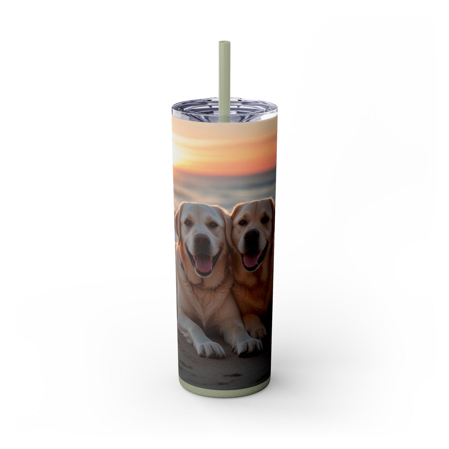 Labrador Retriever Love Skinny Tumbler with Straw, 20oz