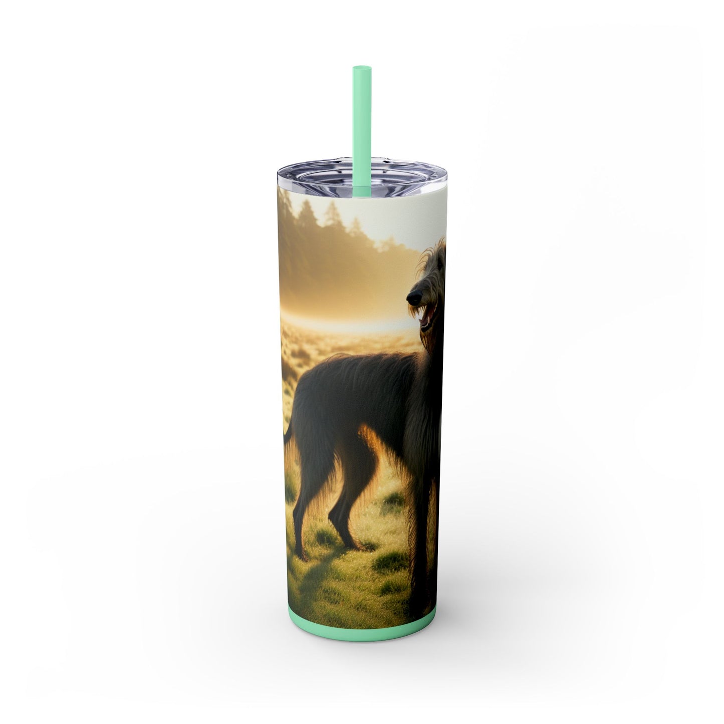 Scottish Deerhound Tumbler with Straw, 20oz