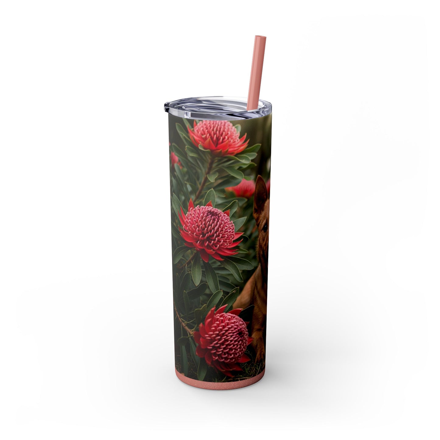 Australian Terrier Skinny Tumbler with Straw, 20oz