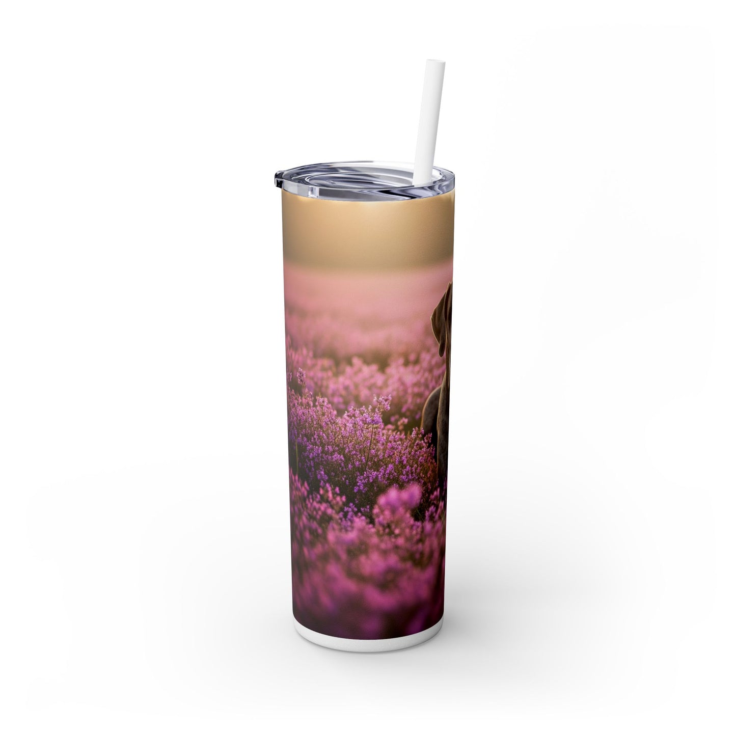 Great Dane Skinny Tumbler with Straw, 20oz