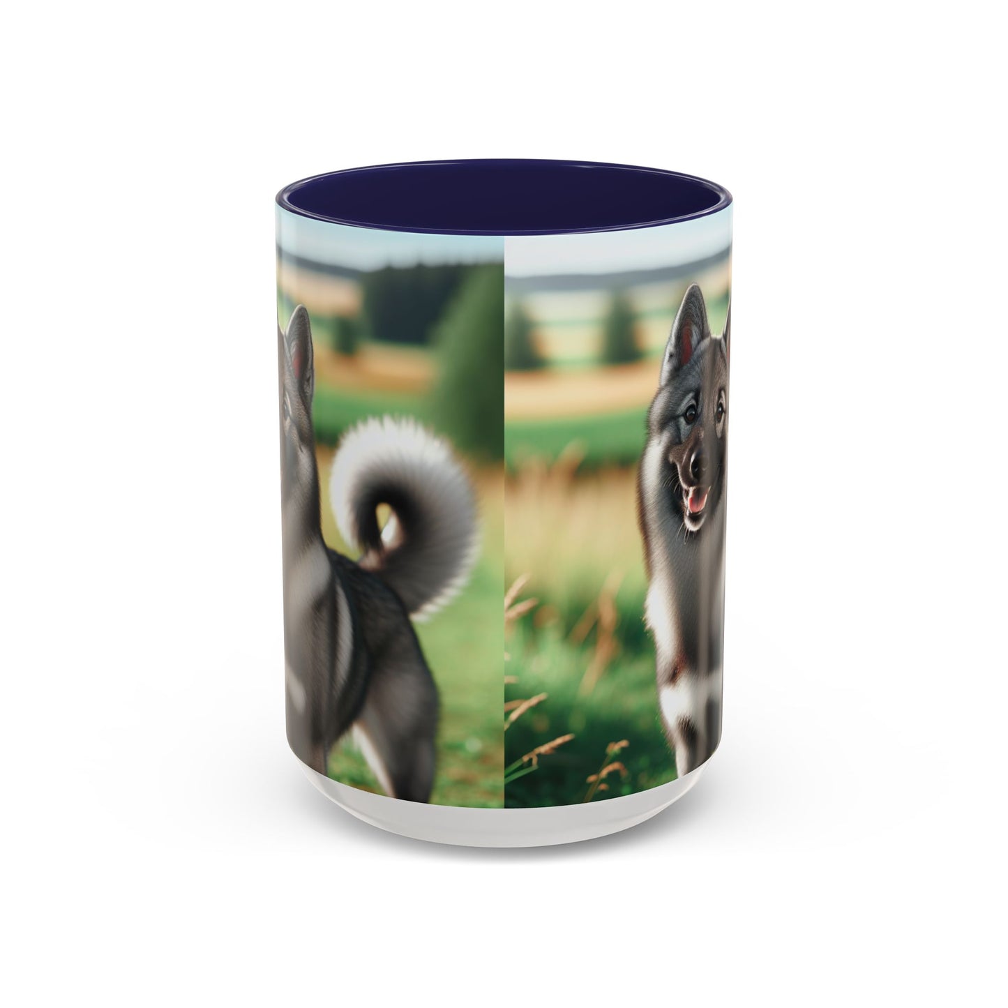 Norwegian Elkhound Accent Coffee Mug - Perfect Gift for Dog Lovers