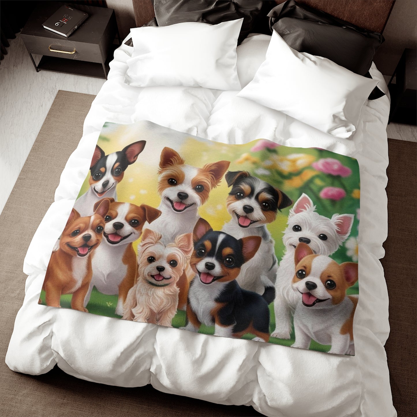 Tiny Dogs Sweatshirt Blanket