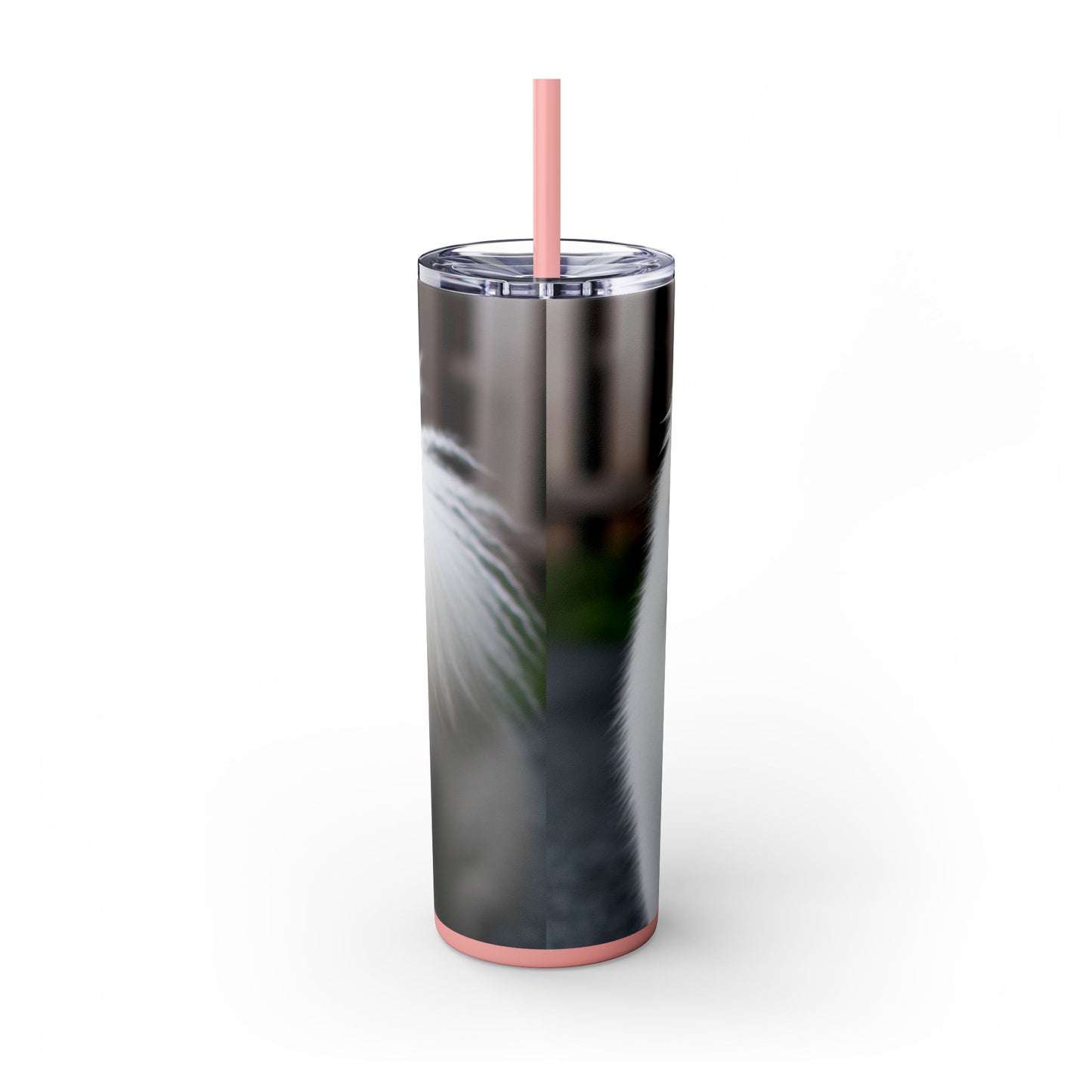 American Eskimo Dog Skinny Tumbler with Straw, 20oz