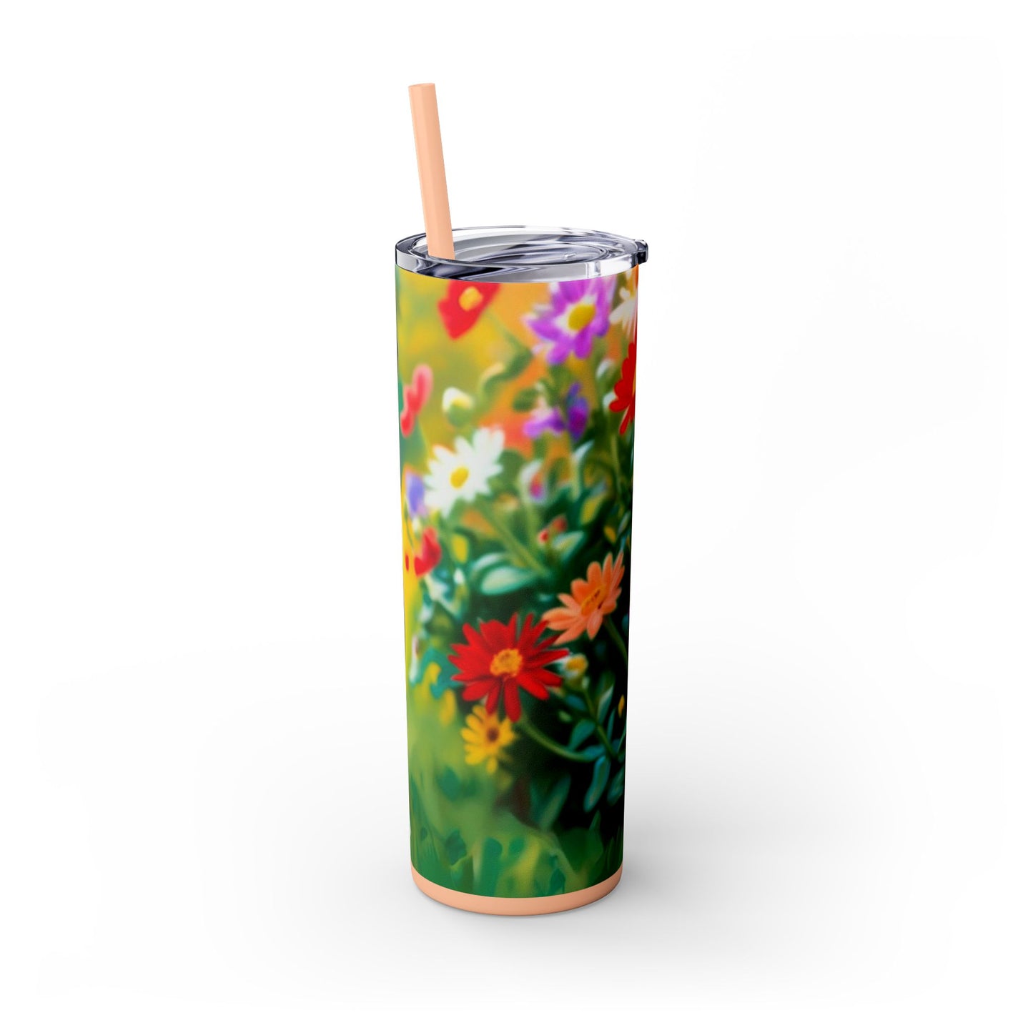 Pug Skinny Tumbler with Straw, 20oz
