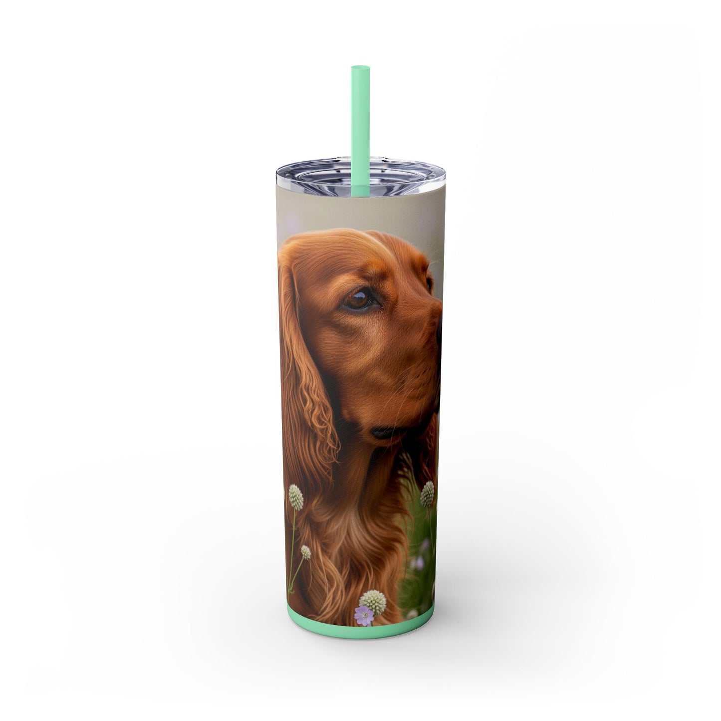 Sussex Spaniel Skinny Tumbler with Straw, 20oz