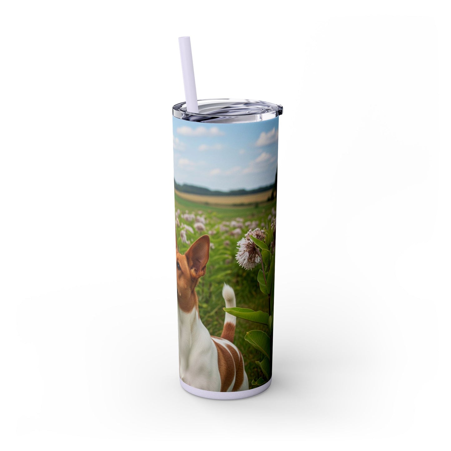 Rat Terrier Tumbler with Straw, 20oz