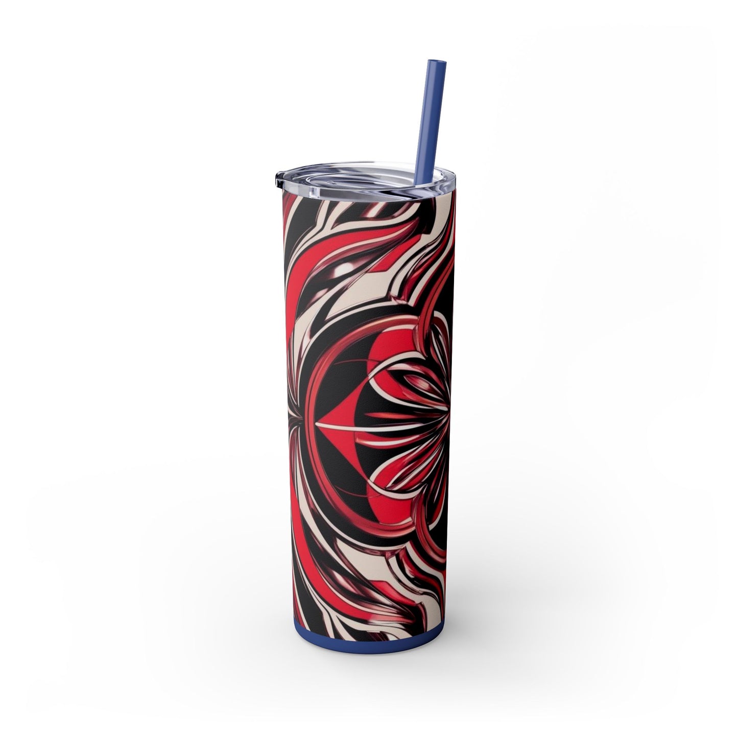 Optical Illusion Skinny Tumbler with Straw, 20oz