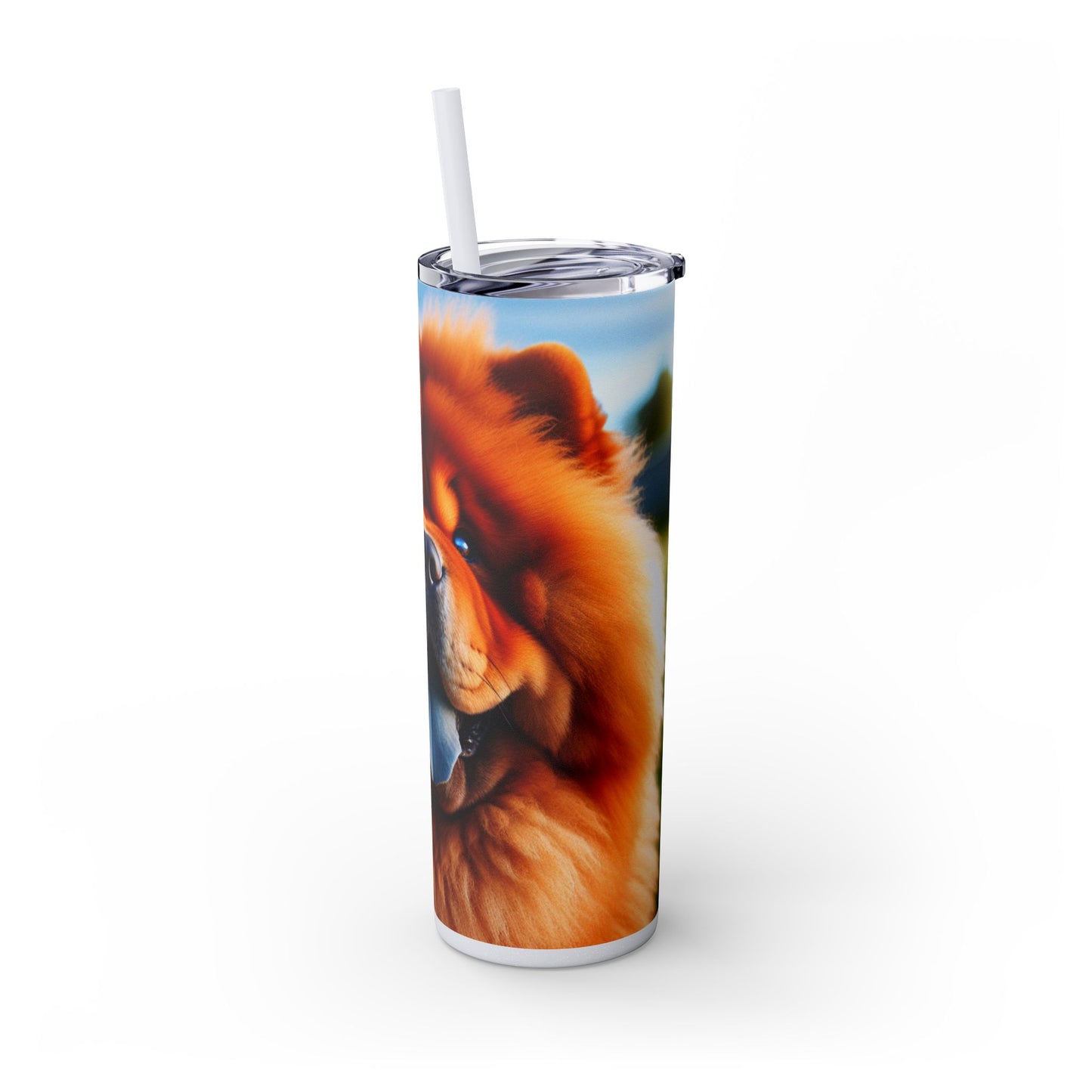 Chow Chow Skinny Tumbler with Straw, 20oz