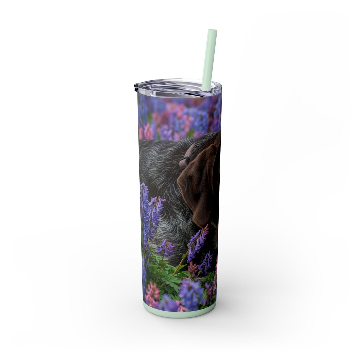 Wirehaired Slovakian Pointer Skinny Tumbler with Straw, 20oz