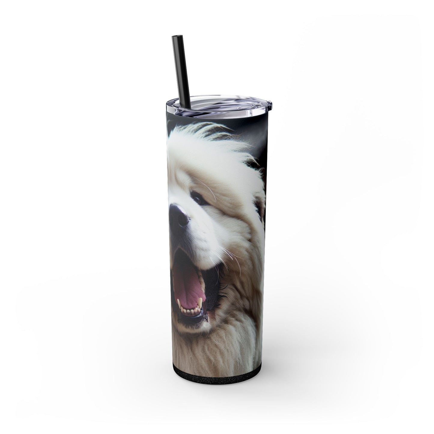 Tatra Shepherd Dog Skinny Tumbler with Straw, 20oz