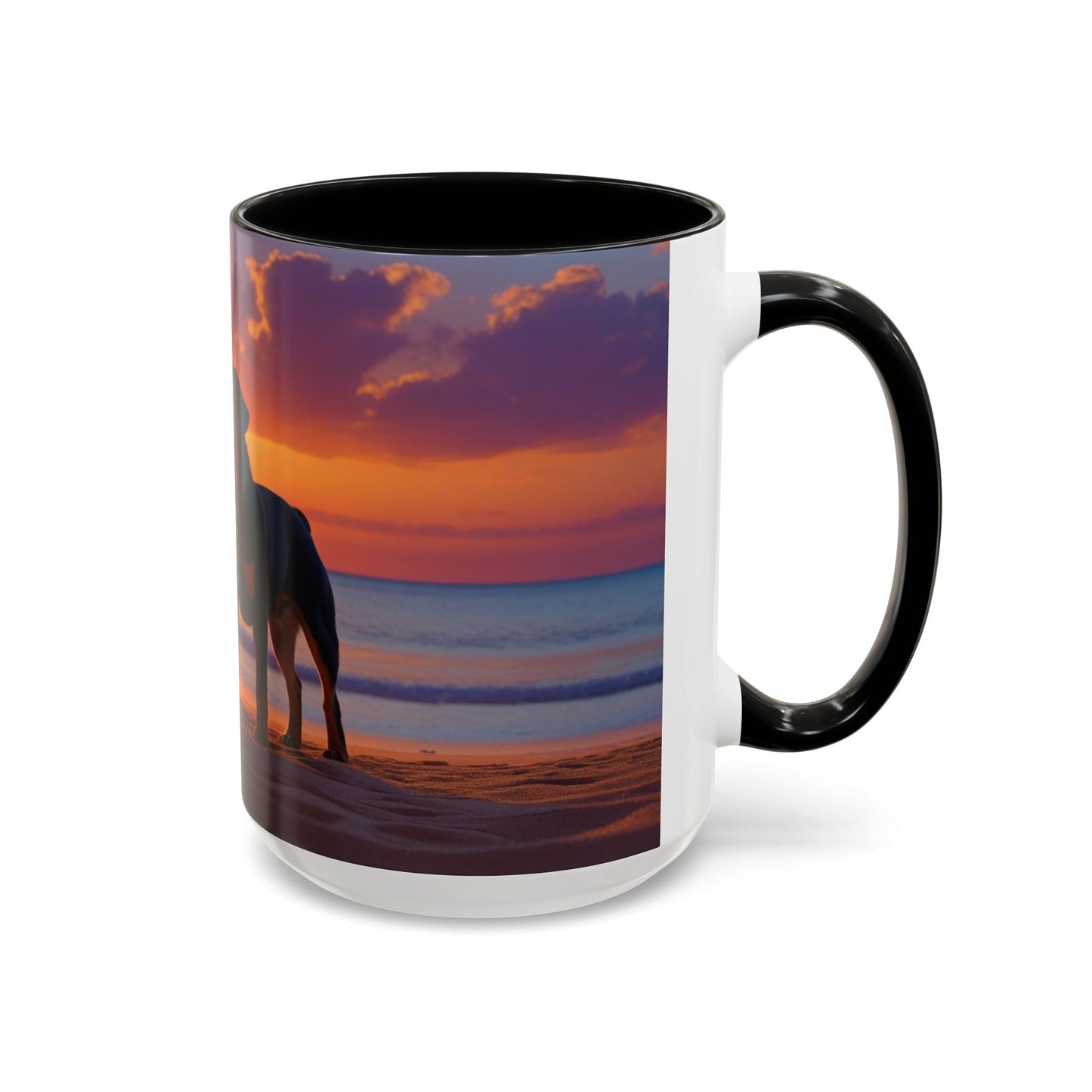 Rottweiler Love Accent Coffee Mug - Perfect Gift for Dog Lovers