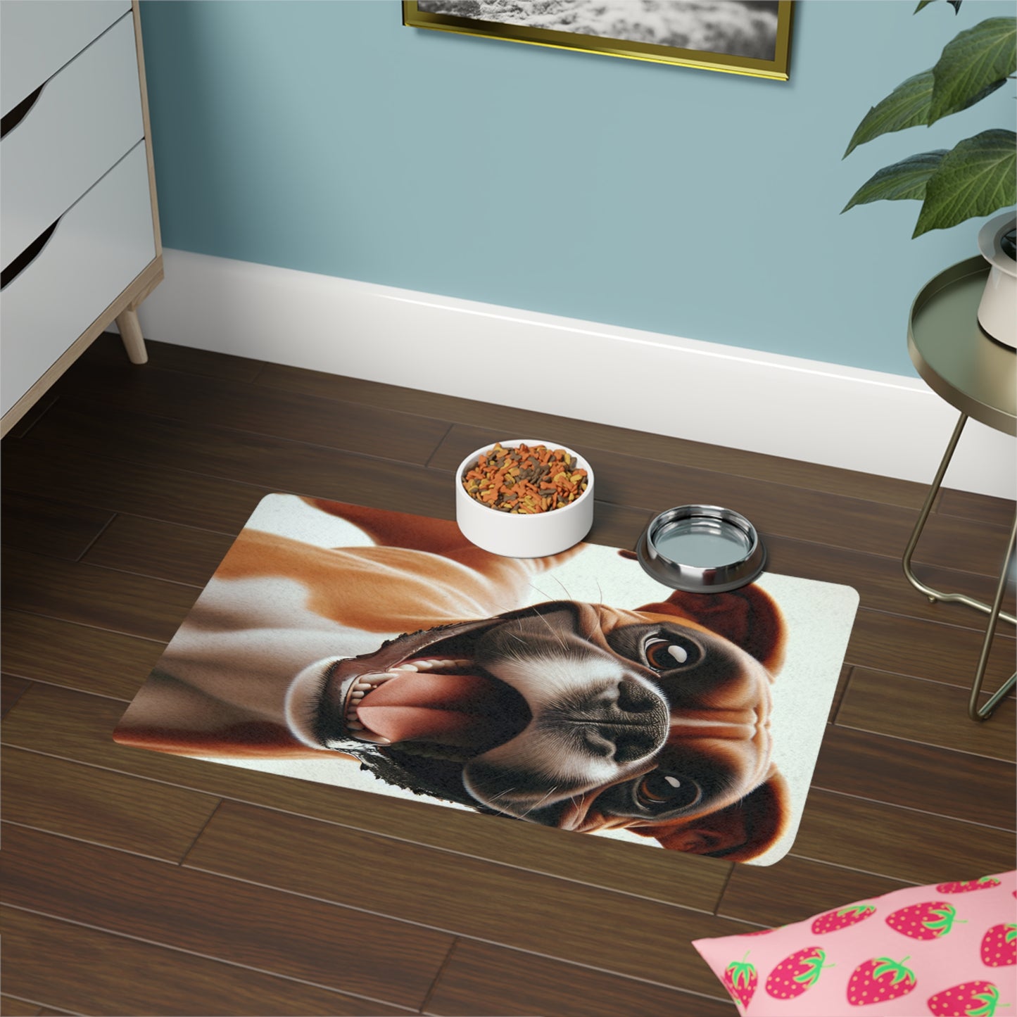 Vertical Pet Food Mat (12x18) - Boxer