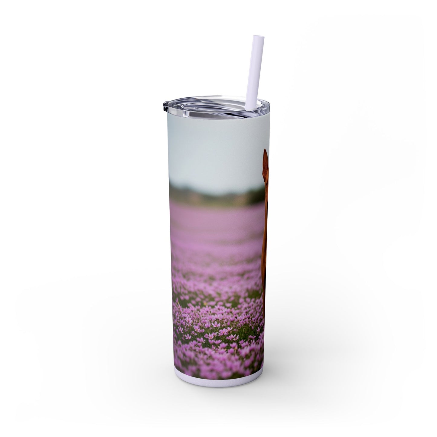 Pharaoh Hound Skinny Tumbler with Straw, 20oz