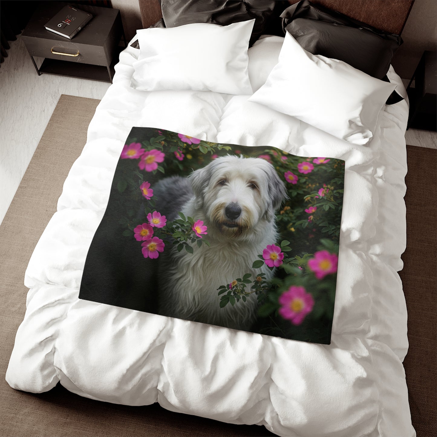 Old English Sheepdog Sweatshirt Blanket