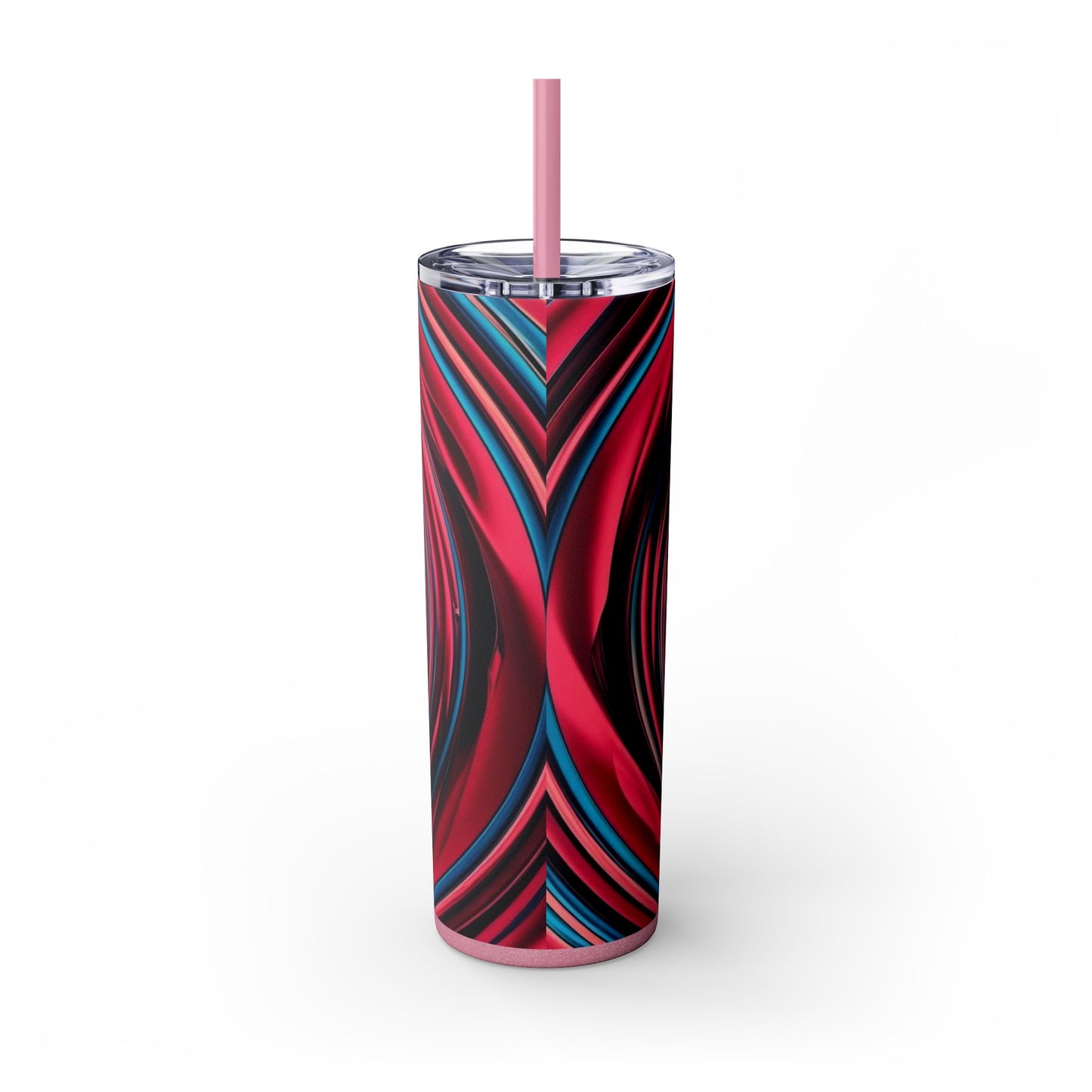 Optical Illusion Skinny Tumbler with Straw, 20oz