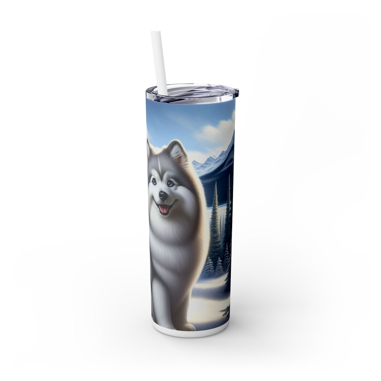 Canadian Eskimo Dog Tumbler with Straw, 20oz