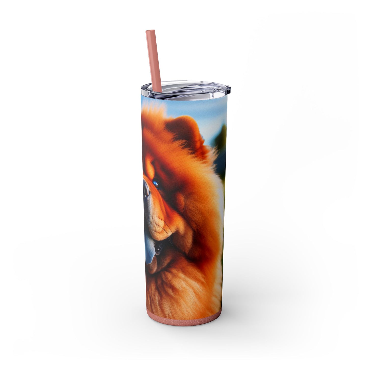 Chow Chow Skinny Tumbler with Straw, 20oz