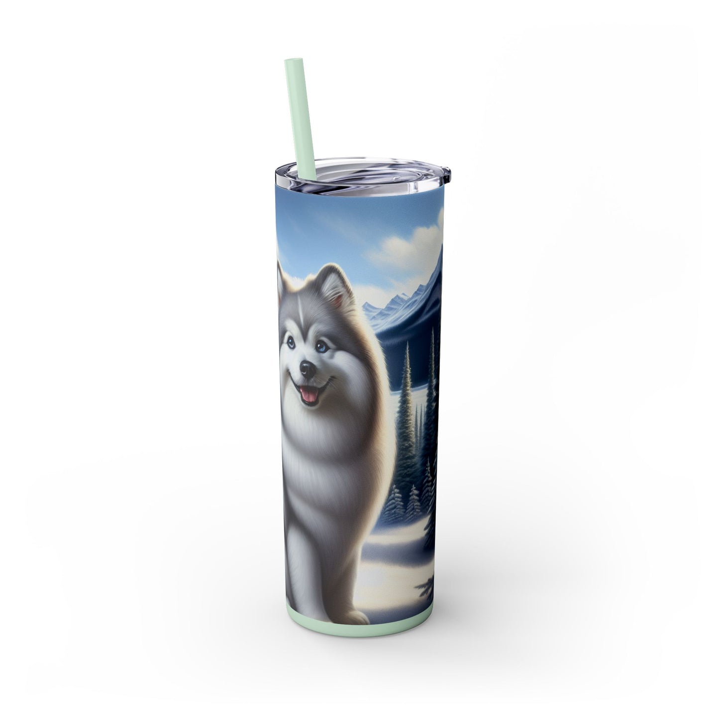 Canadian Eskimo Dog Tumbler with Straw, 20oz