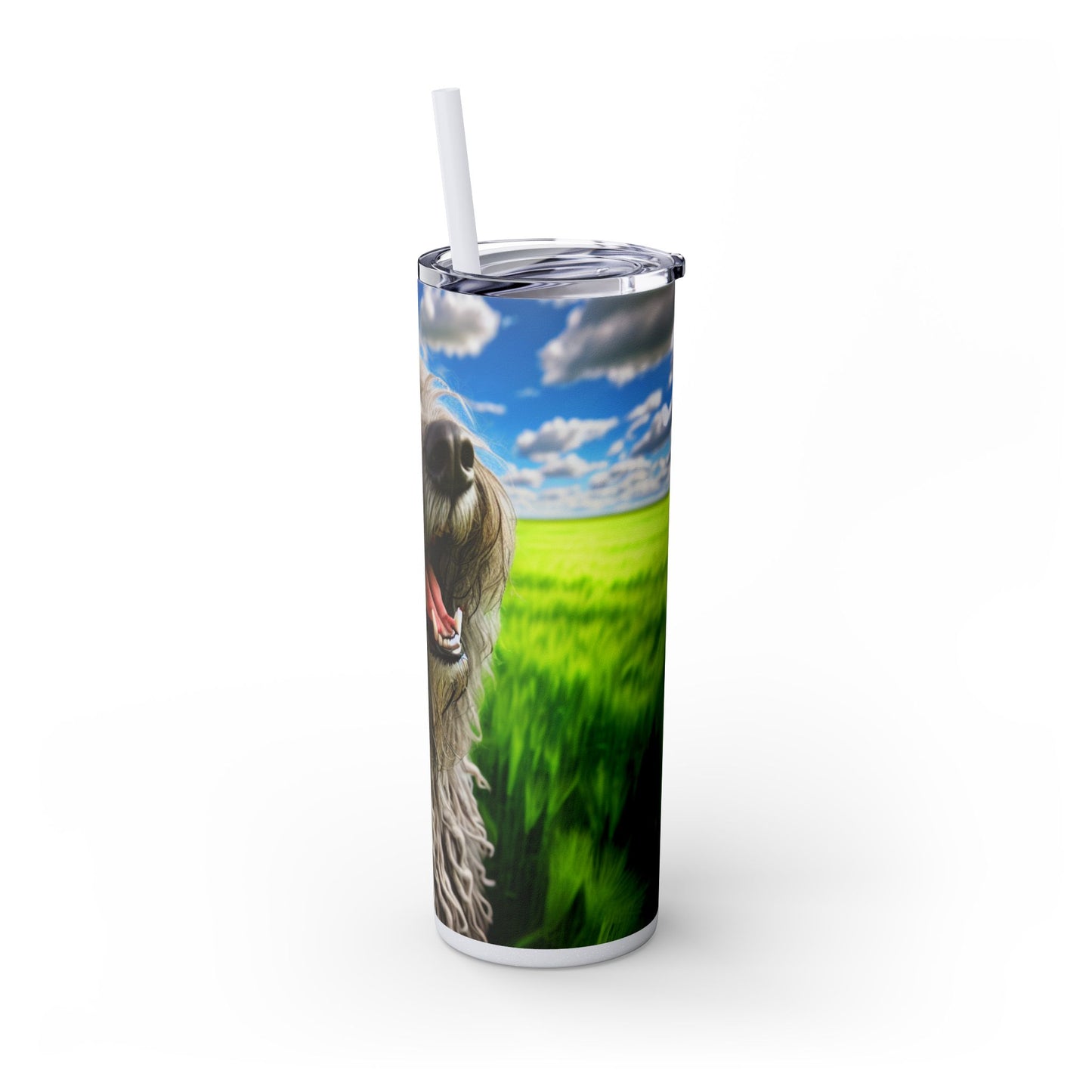 Bergamasco Shepherd Dog Tumbler with Straw, 20oz