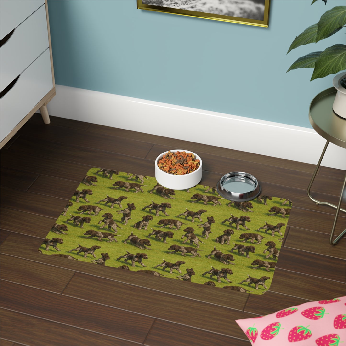 Pet Food Mat (12x18) - German Shorthaired Pointer puppies