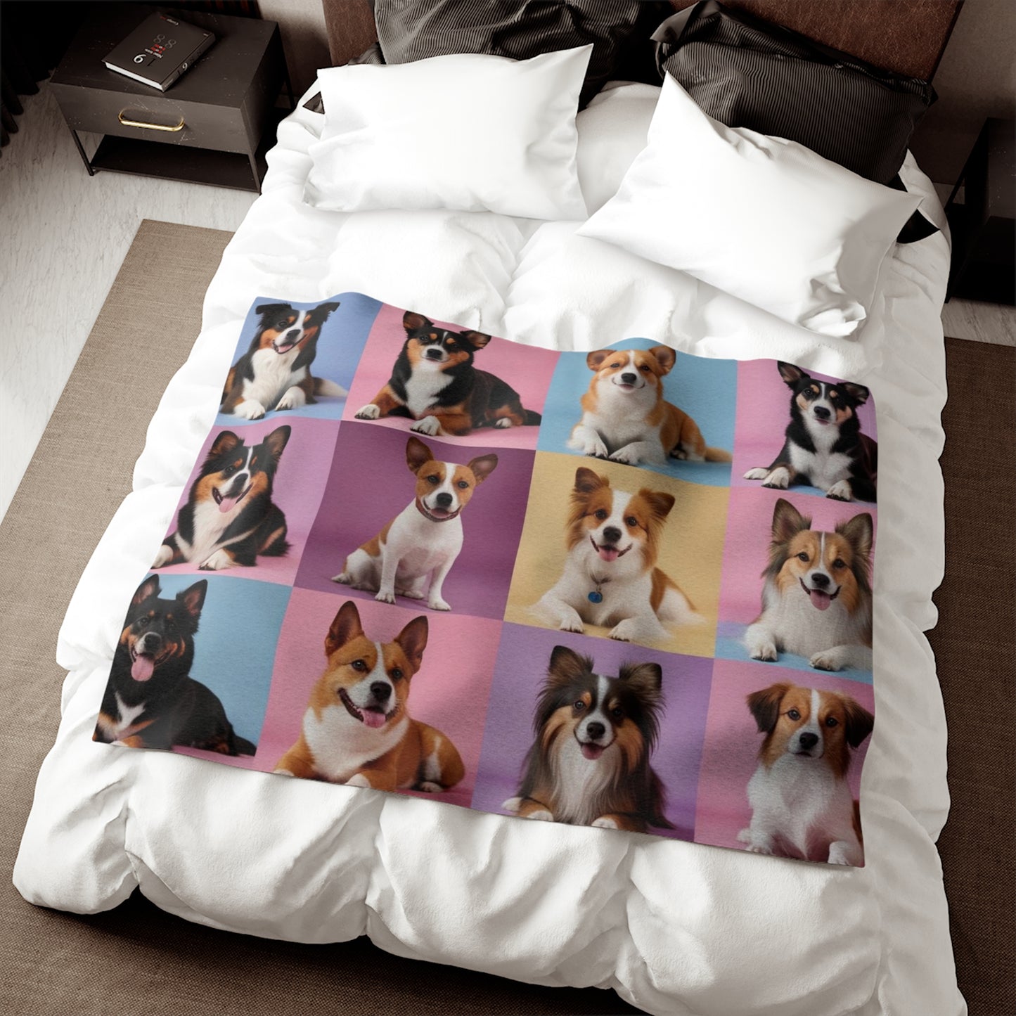 Pastel Dogs Sweatshirt Blanket