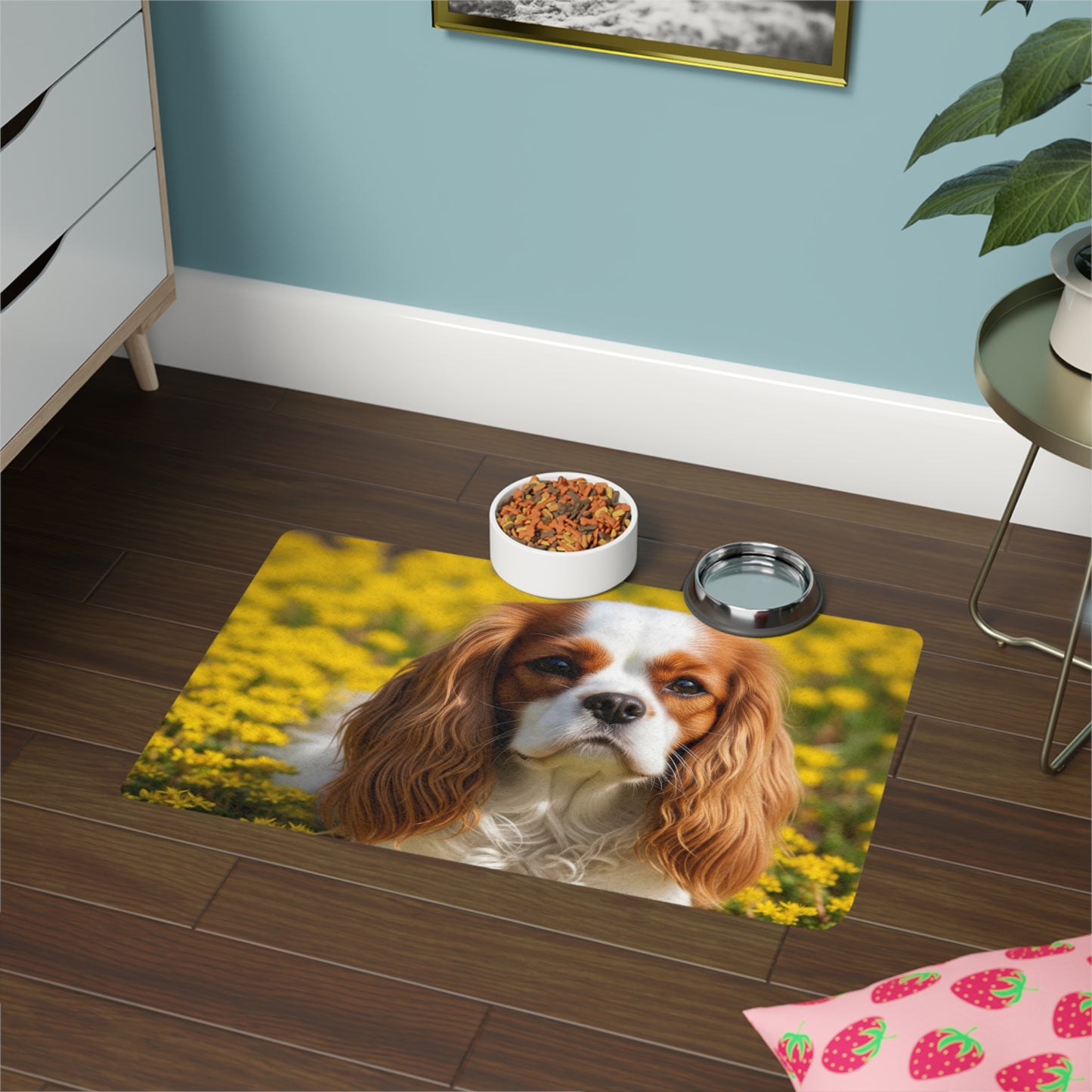 Pet Food Mat (12x18) - Cavalier King Charles Spaniel