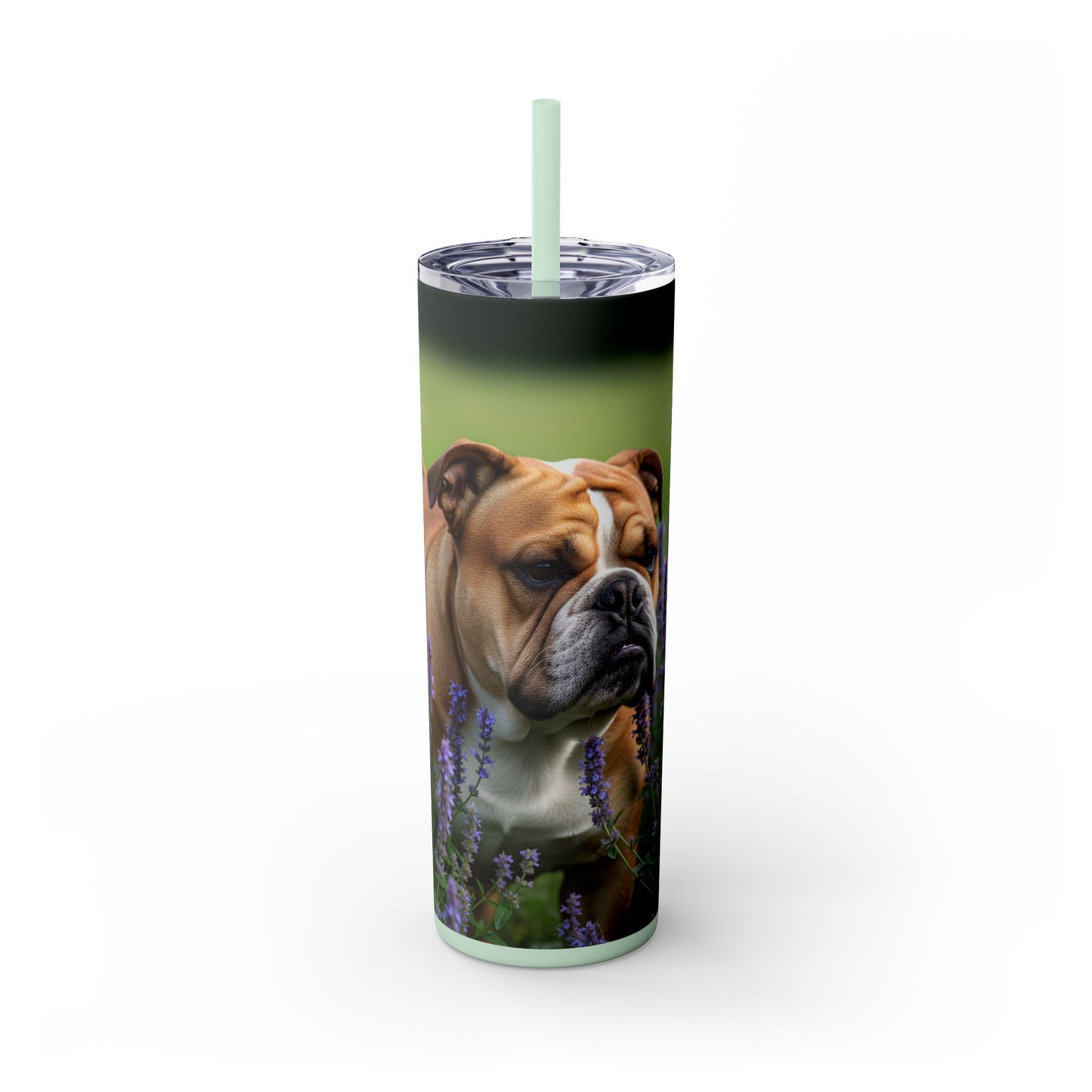 British Bulldog Tumbler with Straw, 20oz