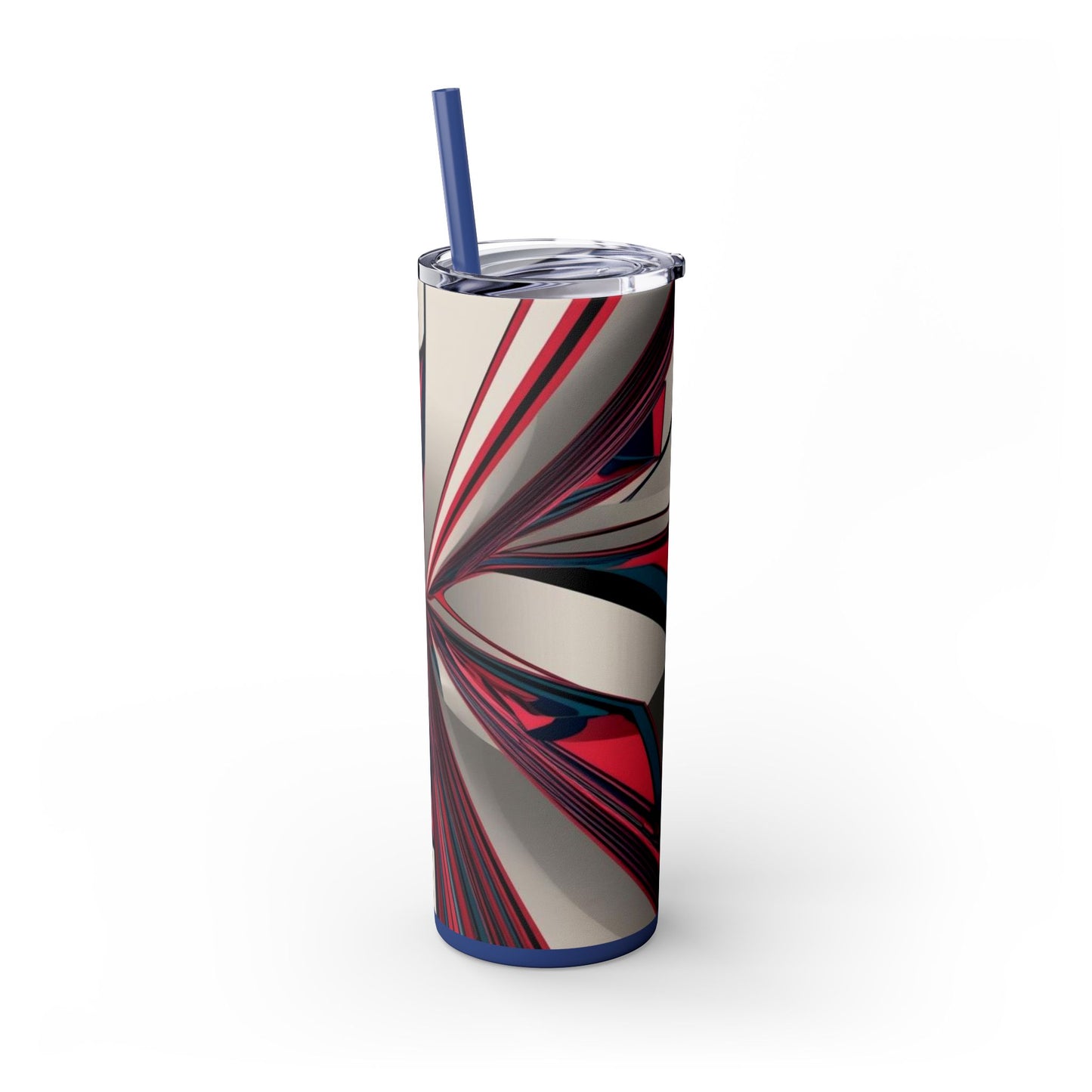 Optical Illusion Skinny Tumbler with Straw, 20oz