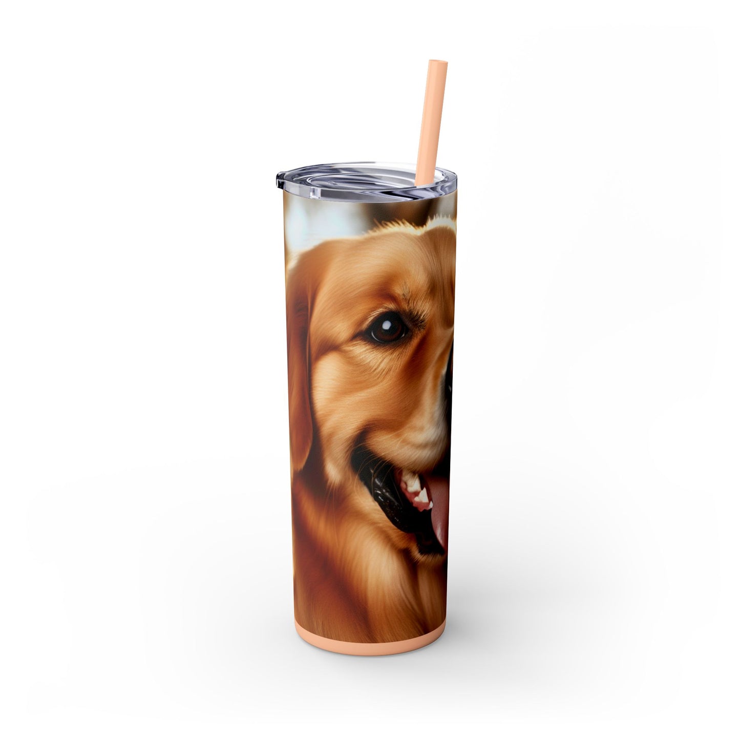 Golden Retriever Tumbler with Straw, 20oz