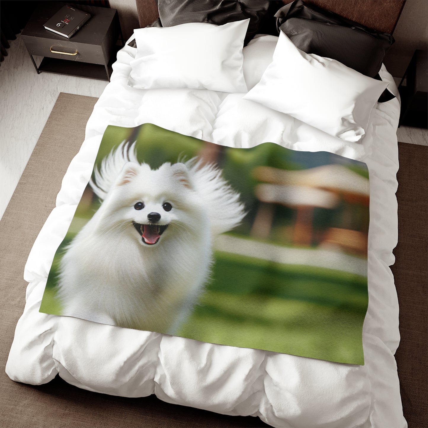 Japanese Spitz Sweatshirt Blanket