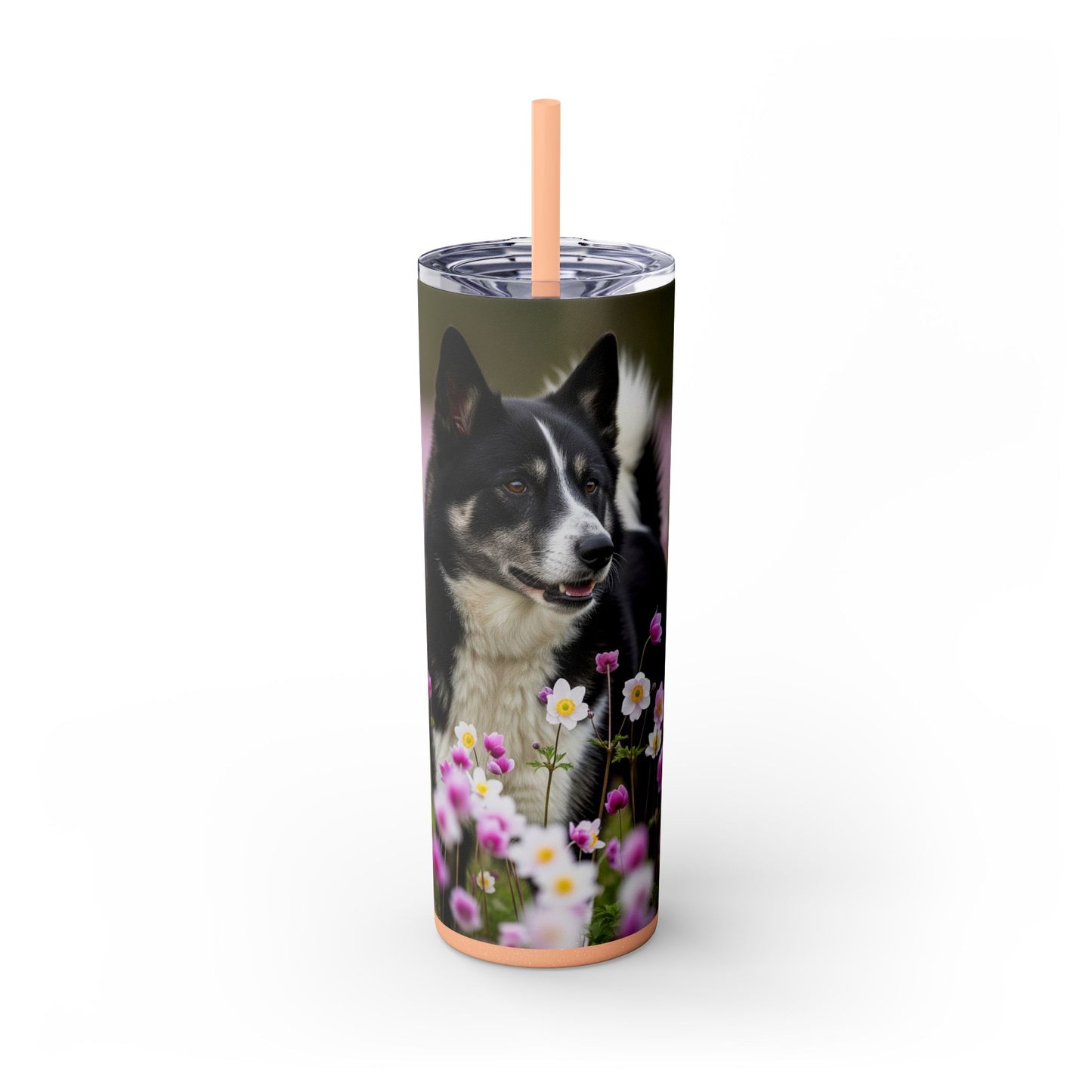 Karelian Bear Dog Tumbler with Straw, 20oz