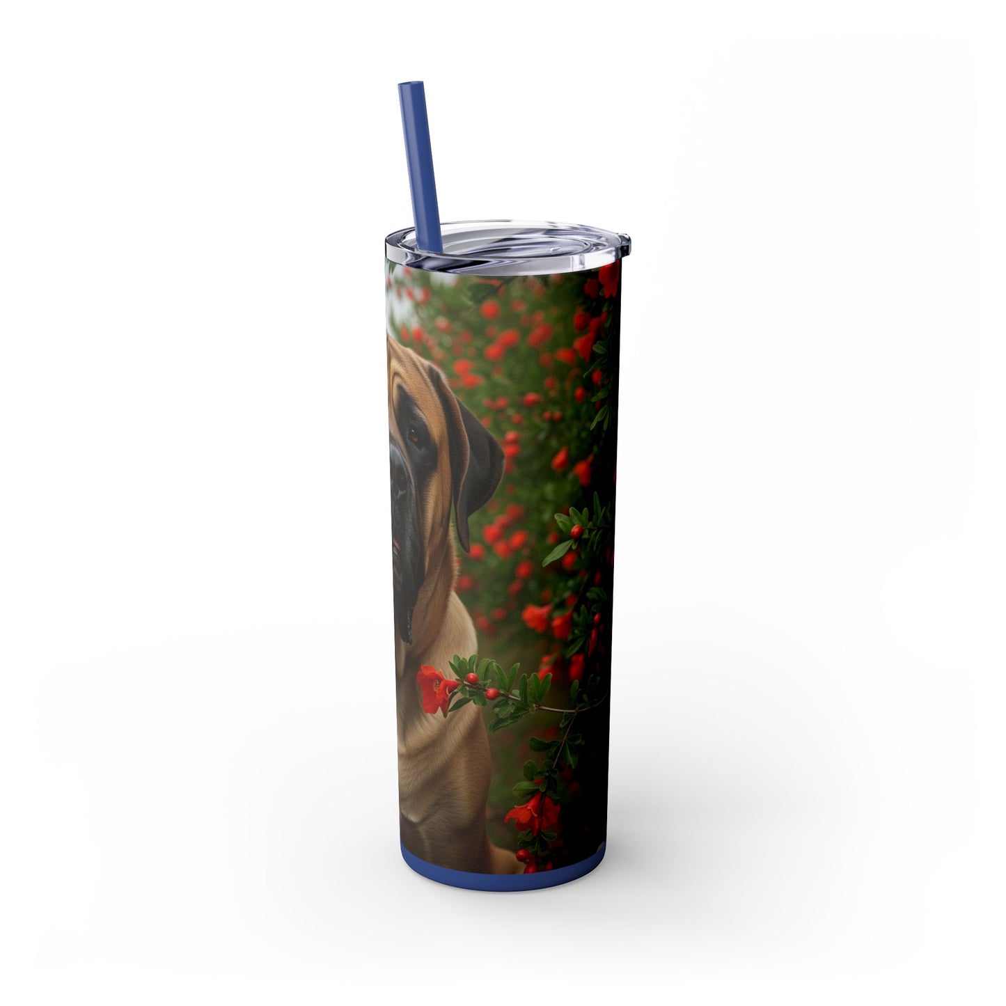 Mastiff Skinny Tumbler with Straw, 20oz