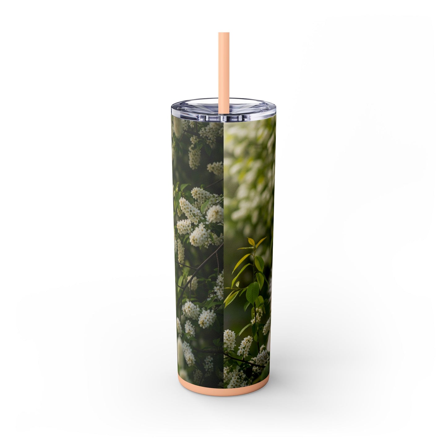 Finnish Spitz Skinny Tumbler with Straw, 20oz