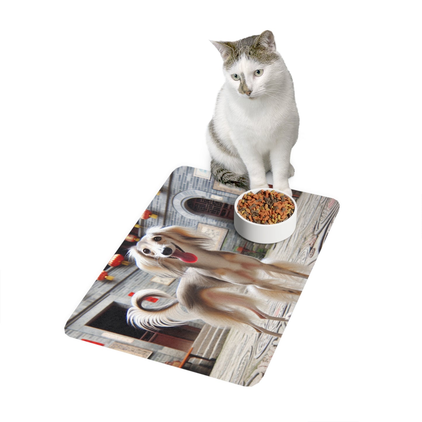 Pet Food Mat (12x18) - Chinese Saluki