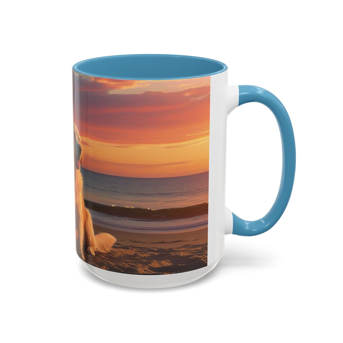 Golden Retriever Love Accent Coffee Mug - Perfect Gift for Dog Lovers