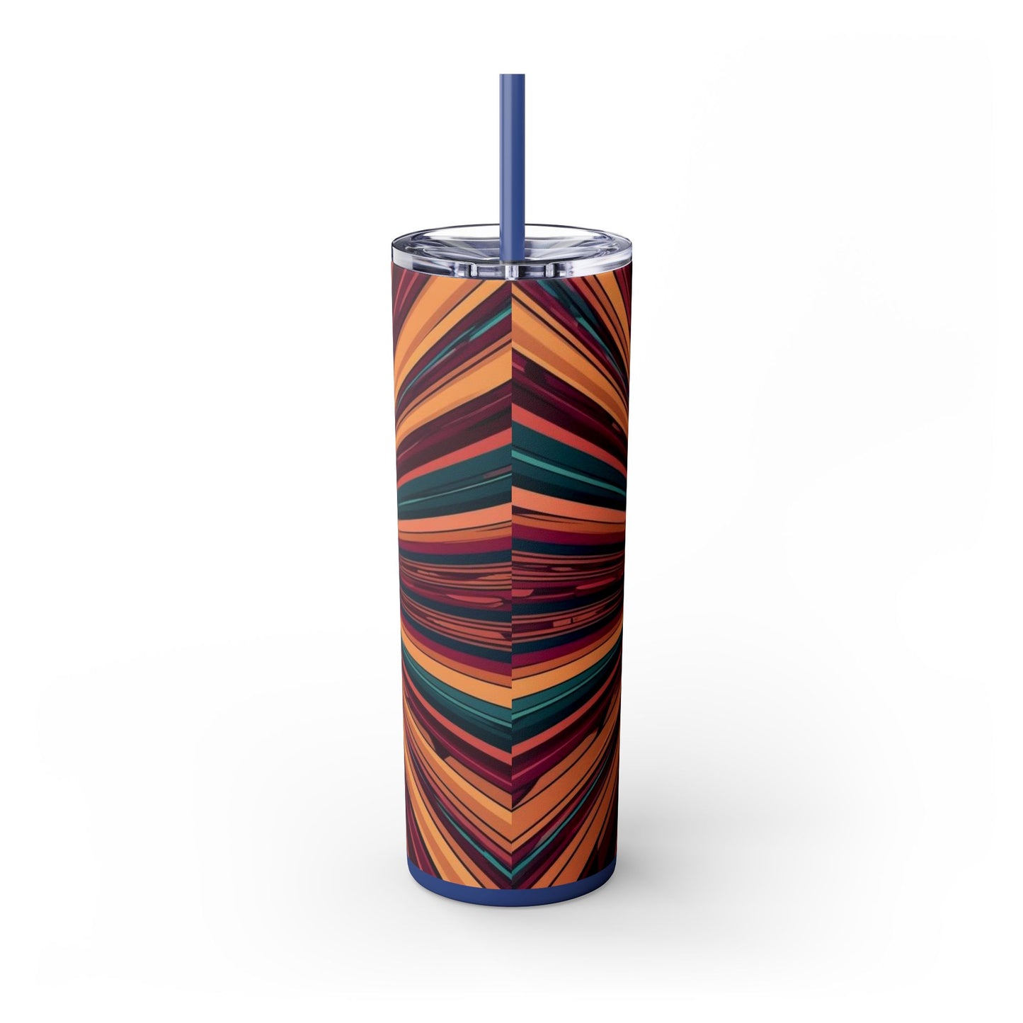 Optical Illusion Skinny Tumbler with Straw, 20oz