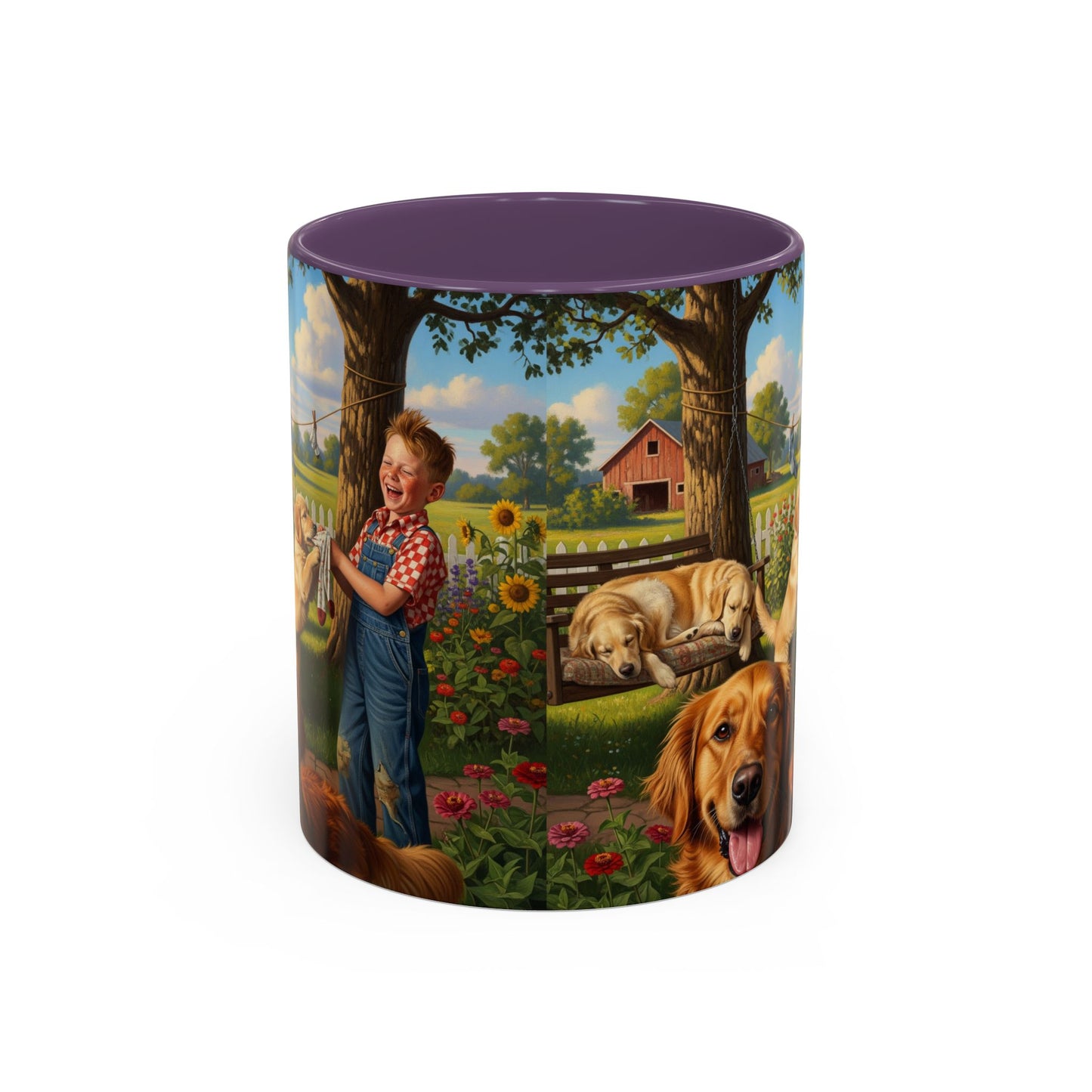 Golden Retriever Accent Coffee Mug - Perfect Gift for Dog Lovers