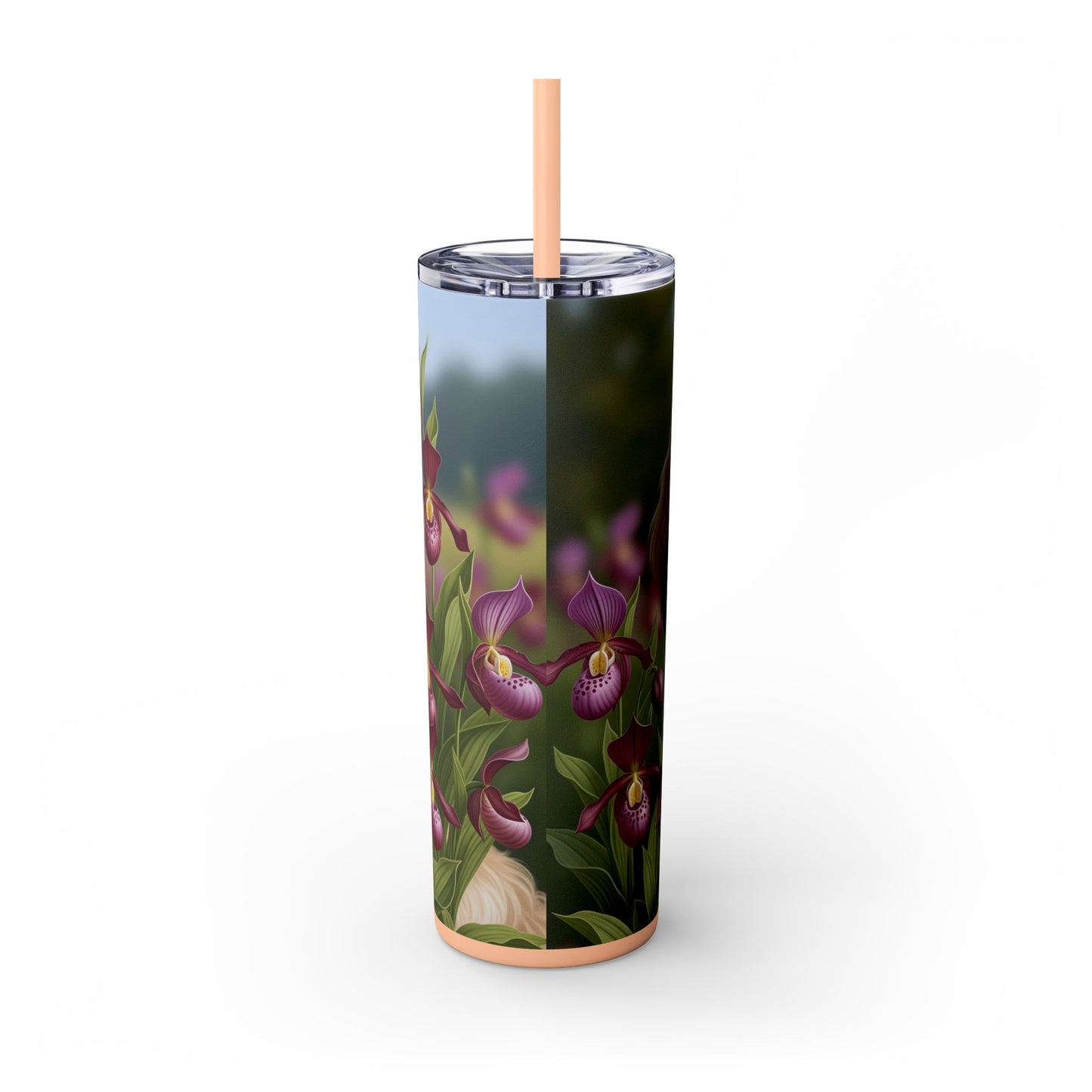 Lhasa Apso Skinny Tumbler with Straw, 20oz