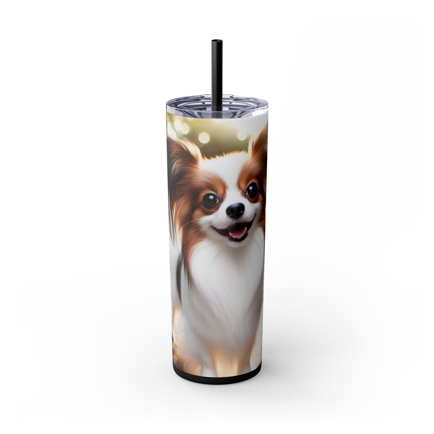 Papillon Skinny Tumbler with Straw, 20oz