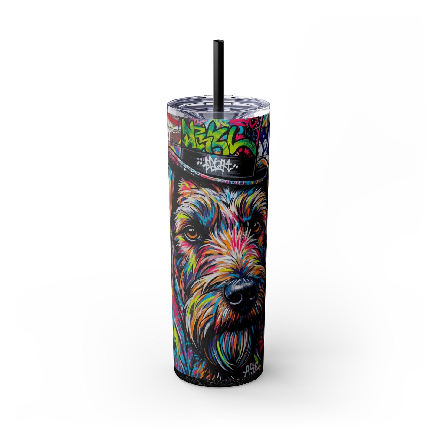 Teddy Roosevelt Terrier Tumbler with Straw, 20oz