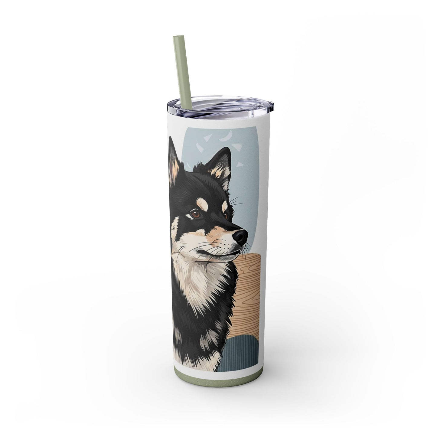 Swedish Lapphund Skinny Tumbler with Straw, 20oz