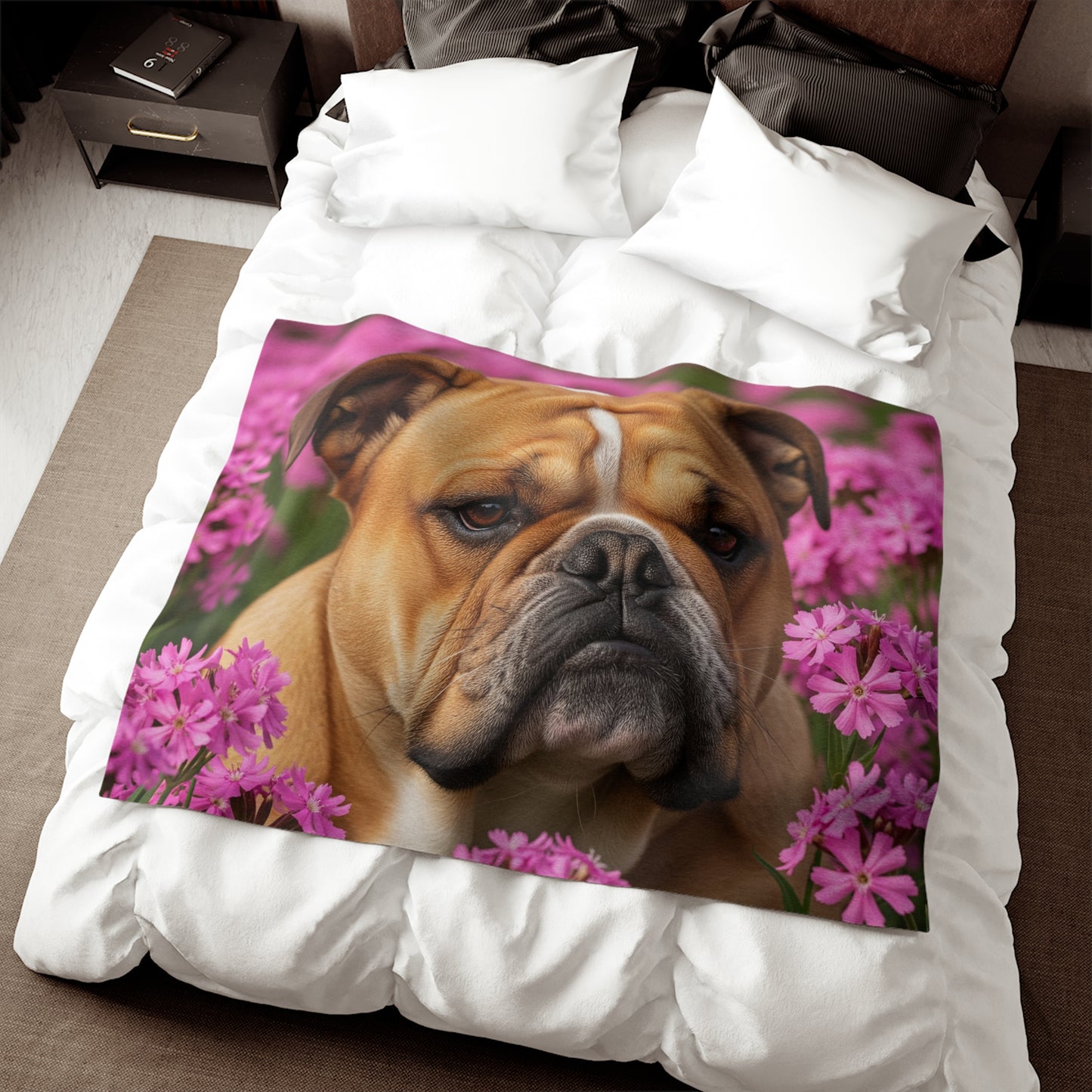Bulldog Sweatshirt Blanket