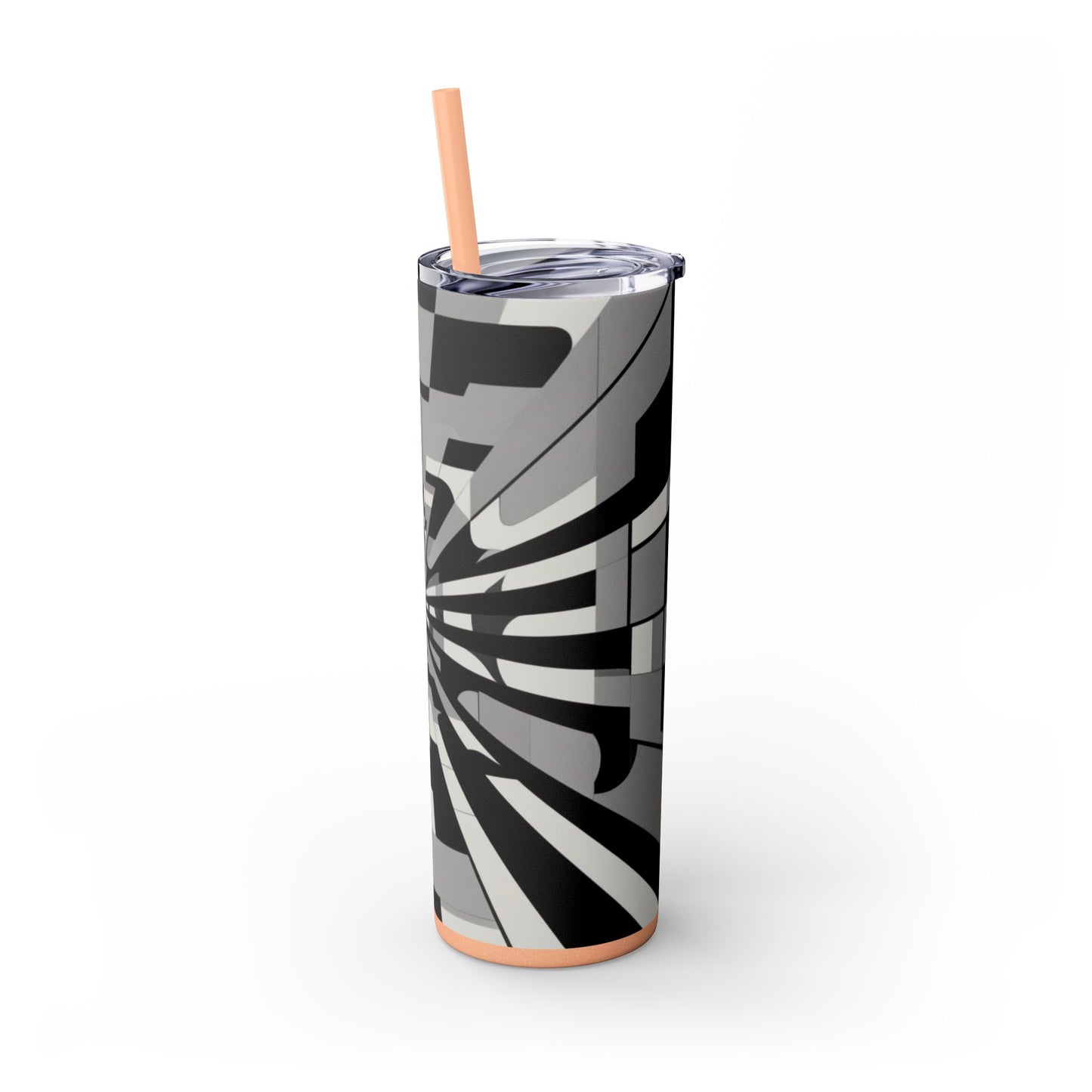 Optical Illusion Skinny Tumbler with Straw, 20oz