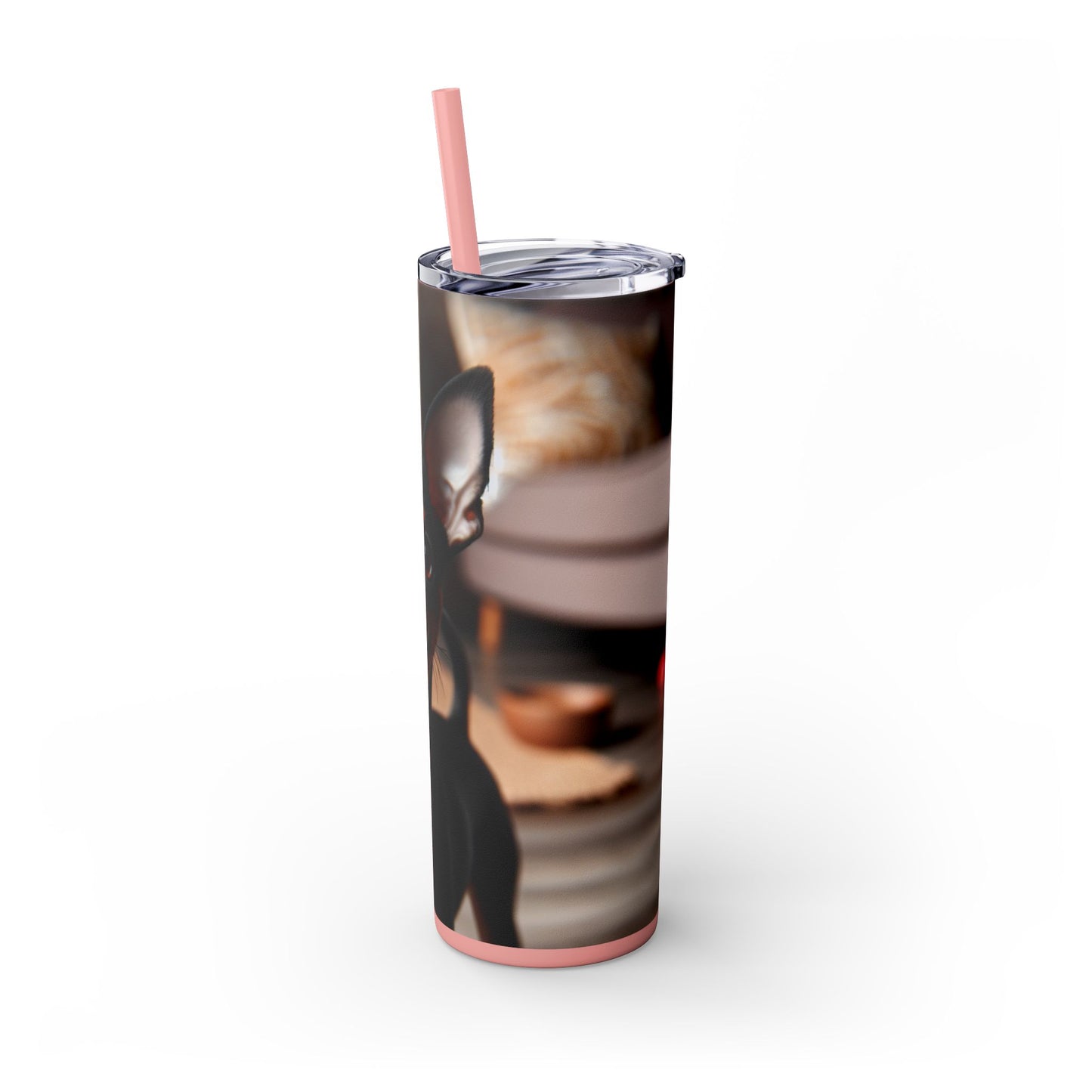 English Toy Terrier Tumbler with Straw, 20oz