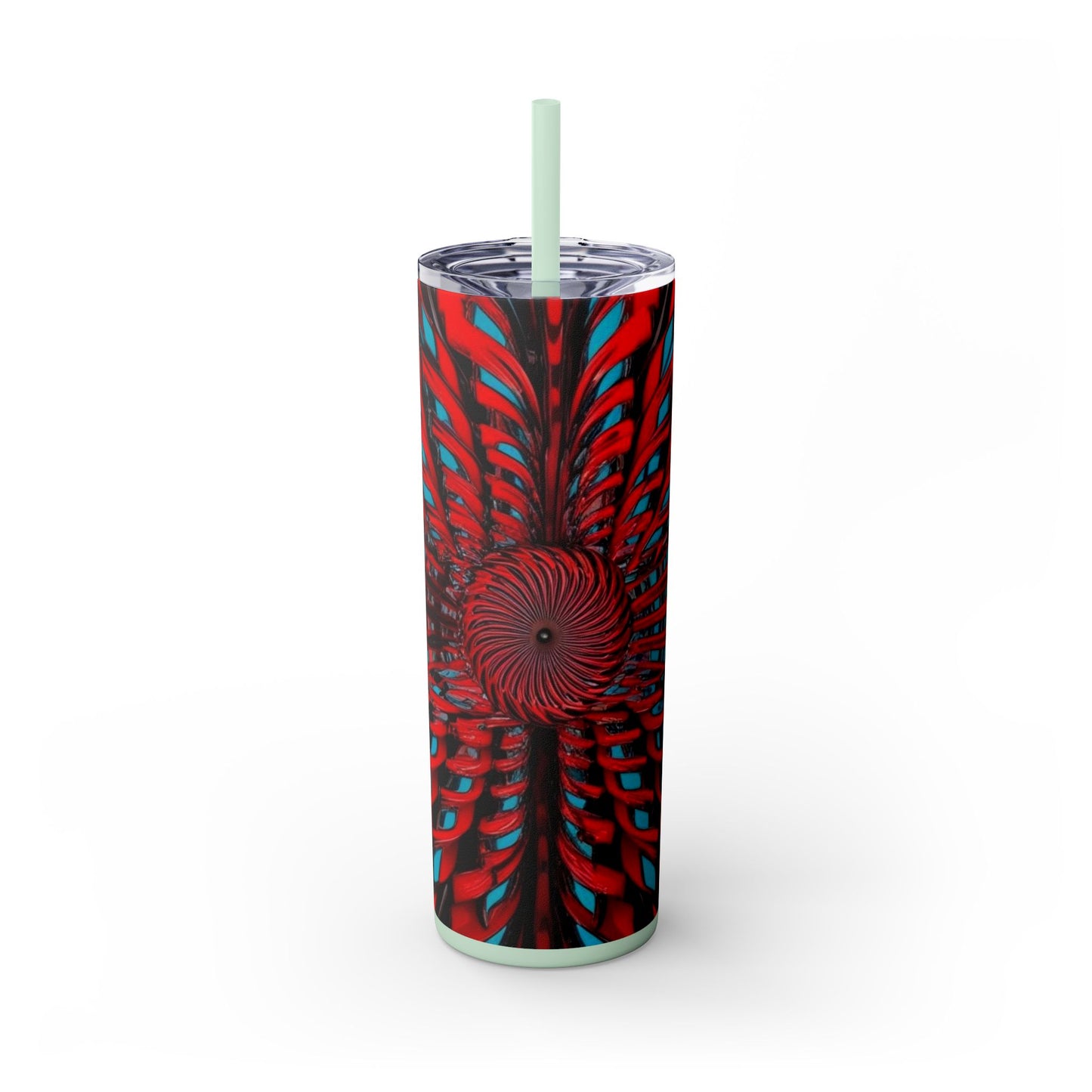 Optical Illusion Skinny Tumbler with Straw, 20oz