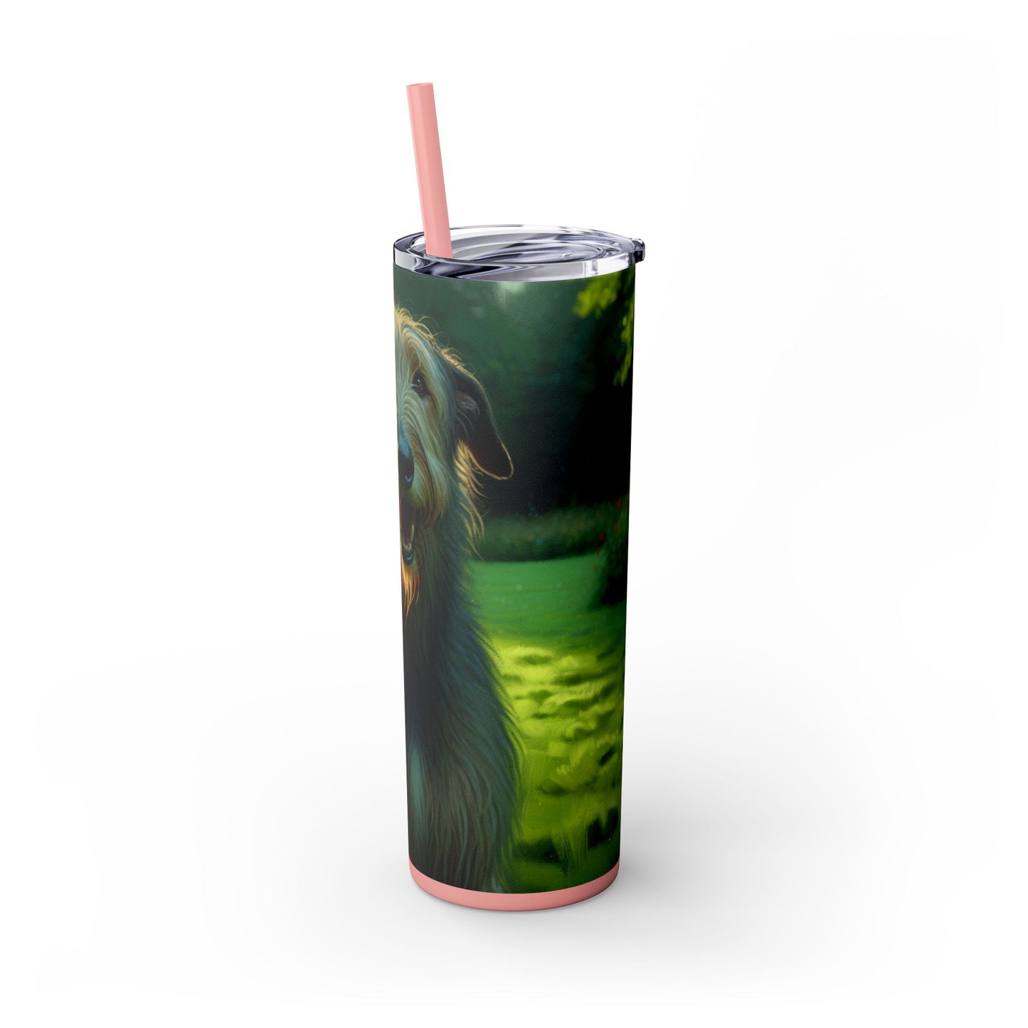 Irish Wolfhound Tumbler with Straw, 20oz