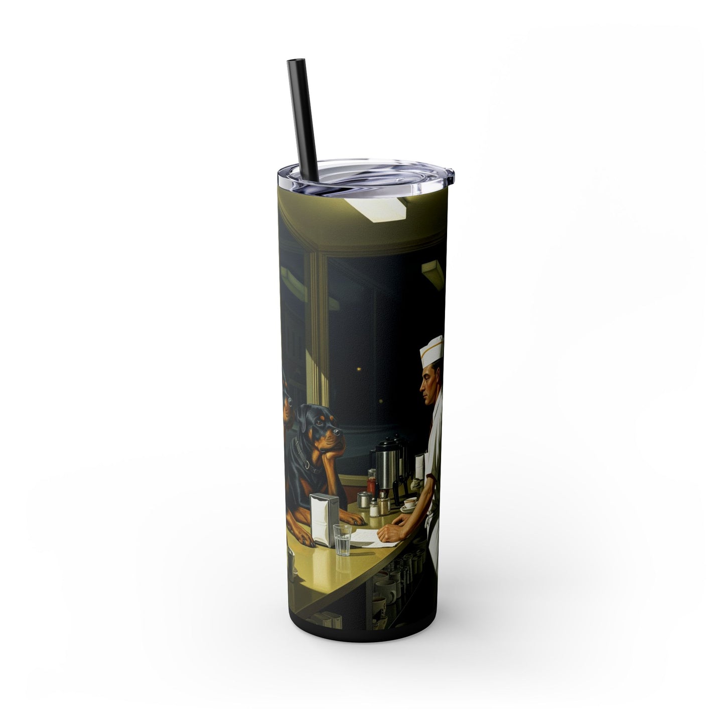 Rottweiler Tumbler with Straw, 20oz