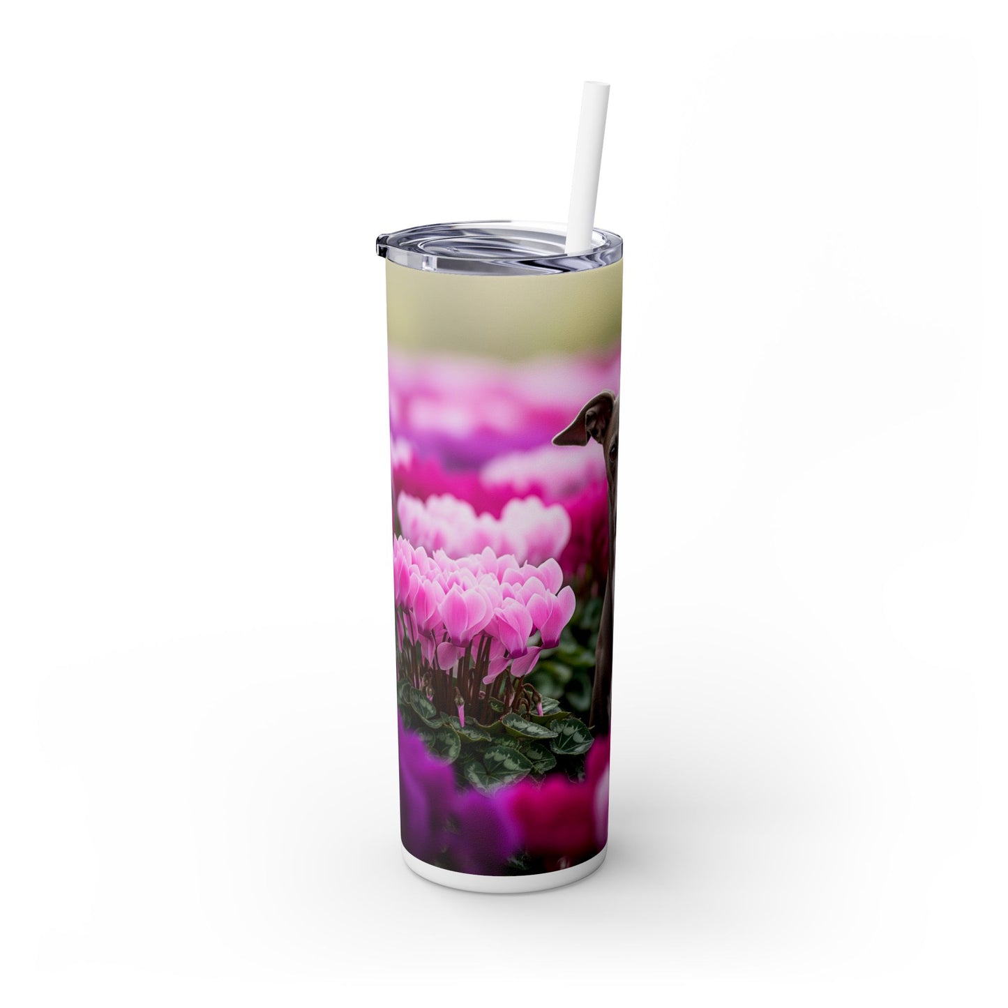 Italian Greyhound Tumbler with Straw, 20oz