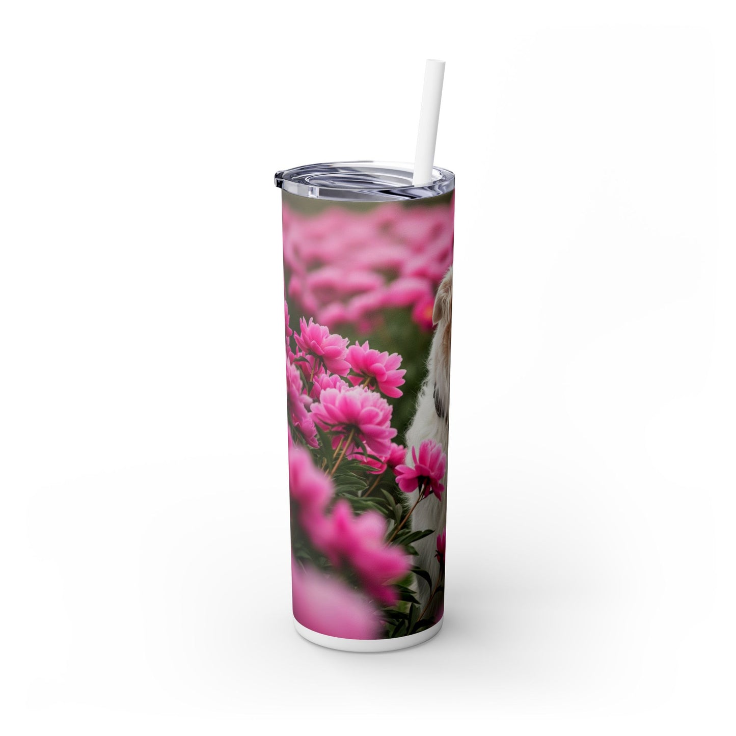 Borzoi Skinny Tumbler with Straw, 20oz